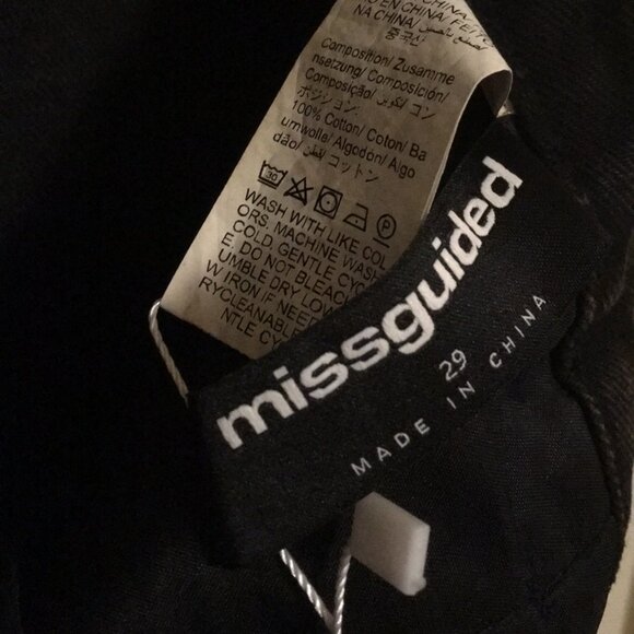 Missguided Punk Washed Patterned Wide Leg Jeans Size 29 - Picture 7 of 9